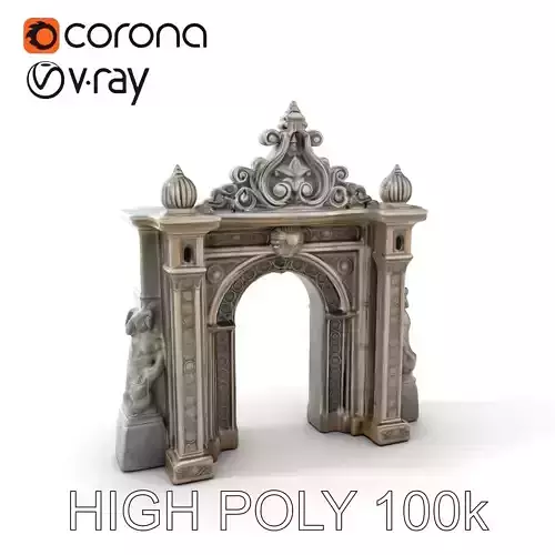 Ornate Historical Arch Model Pack Low-poly 3D model