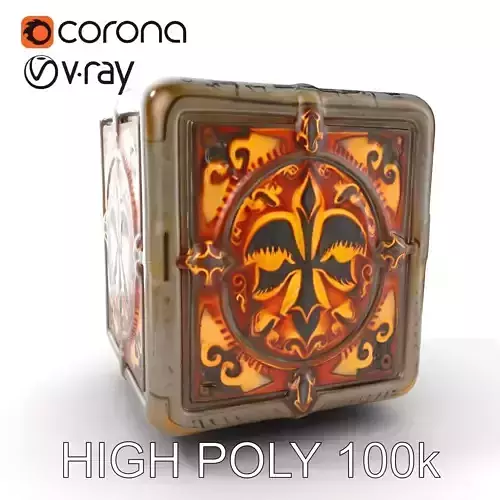 Ornate Decorative Cube Model Pack Texture