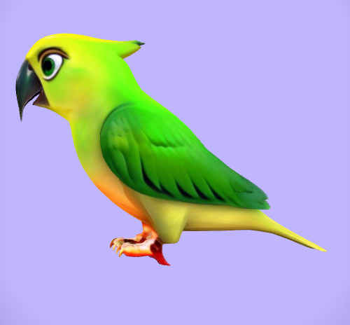 GREEN PARROT 3D MODAL 3D print model_2