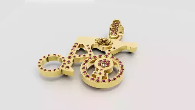   personalized letter pendant  3D printable model      