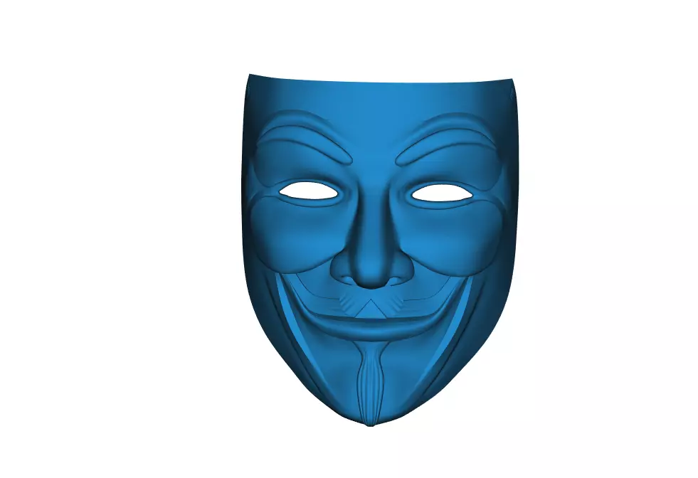 Guy Fawkes Mask 3D print model_0