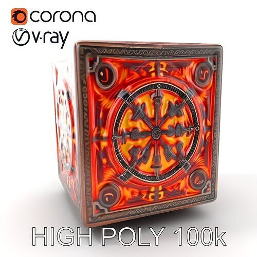 Ornate Illuminated Cube Model Pack Texture