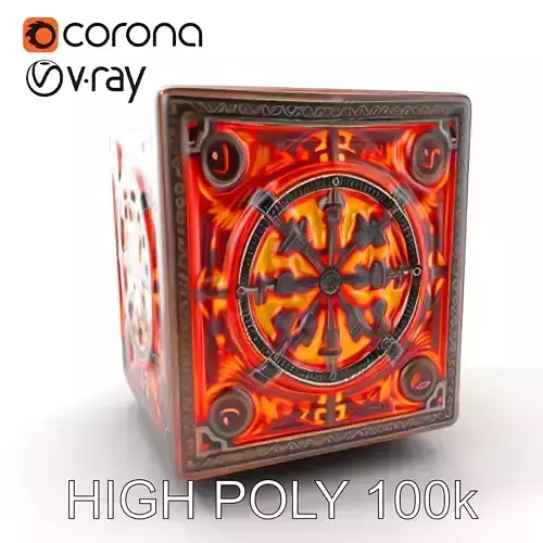 Ornate Illuminated Cube Model Pack Texture