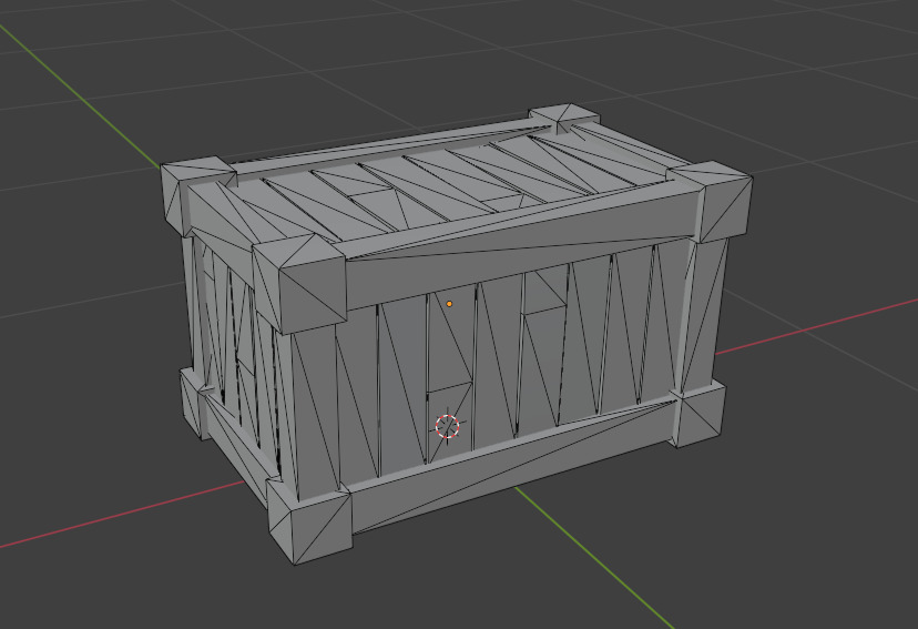 Wood and metal Box Low-poly 3D model_6