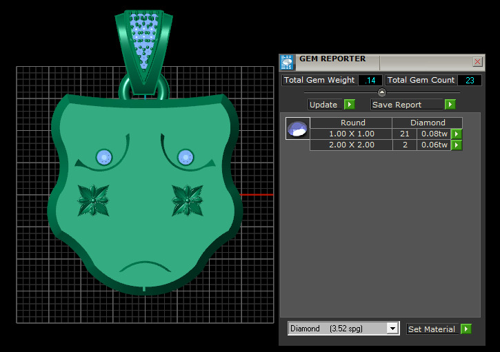 unique face pendant 3D printable model 3D print model_4