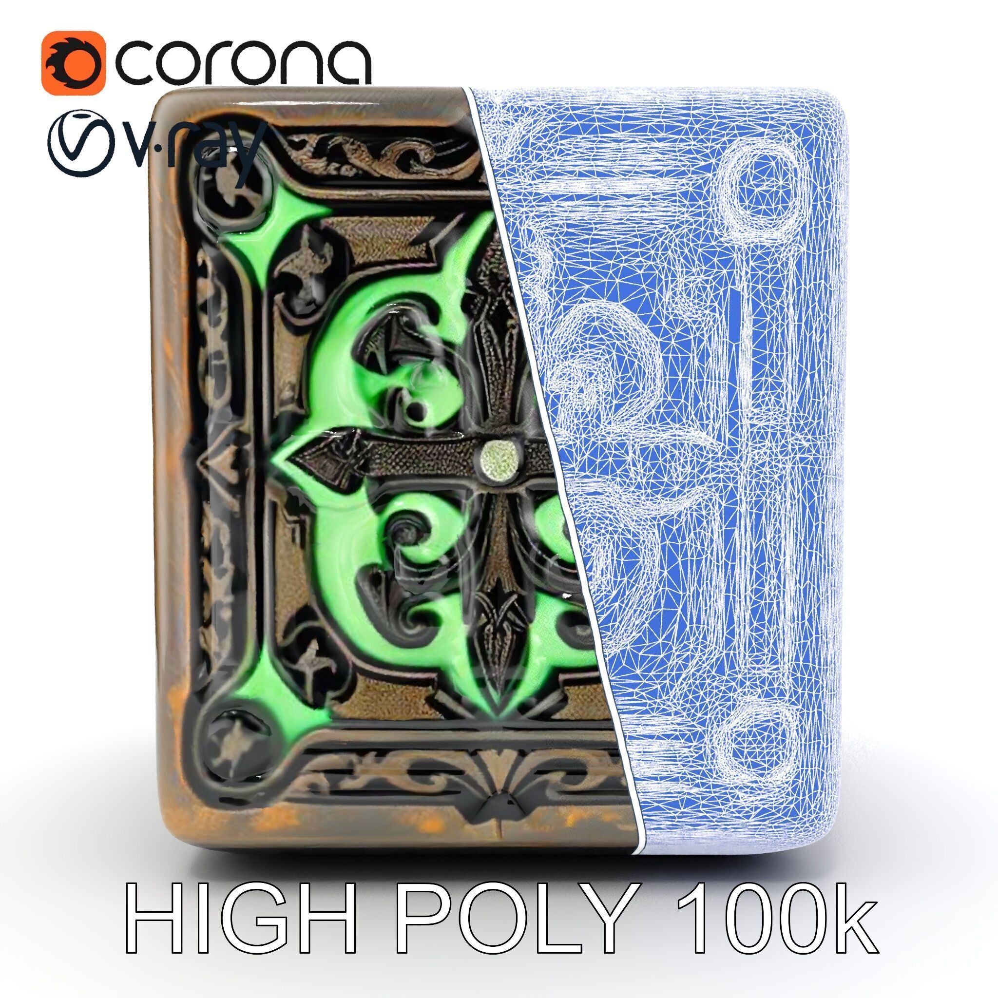 Intricate Gothic Cube Model Pack Low-poly 3D model_31