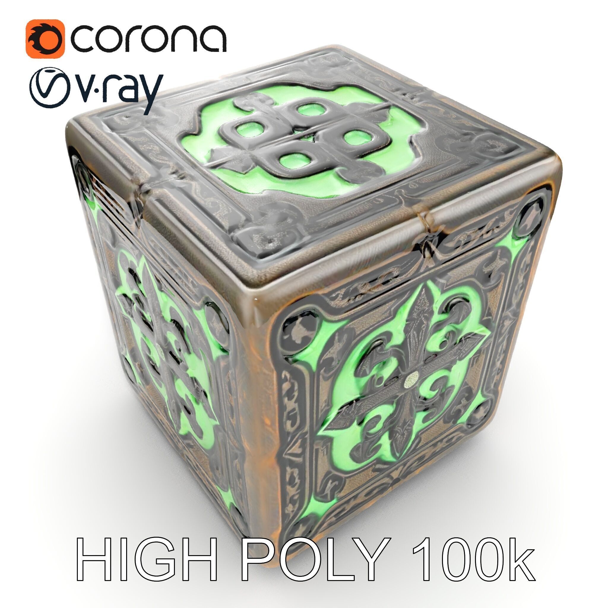 Intricate Gothic Cube Model Pack Low-poly 3D model_17