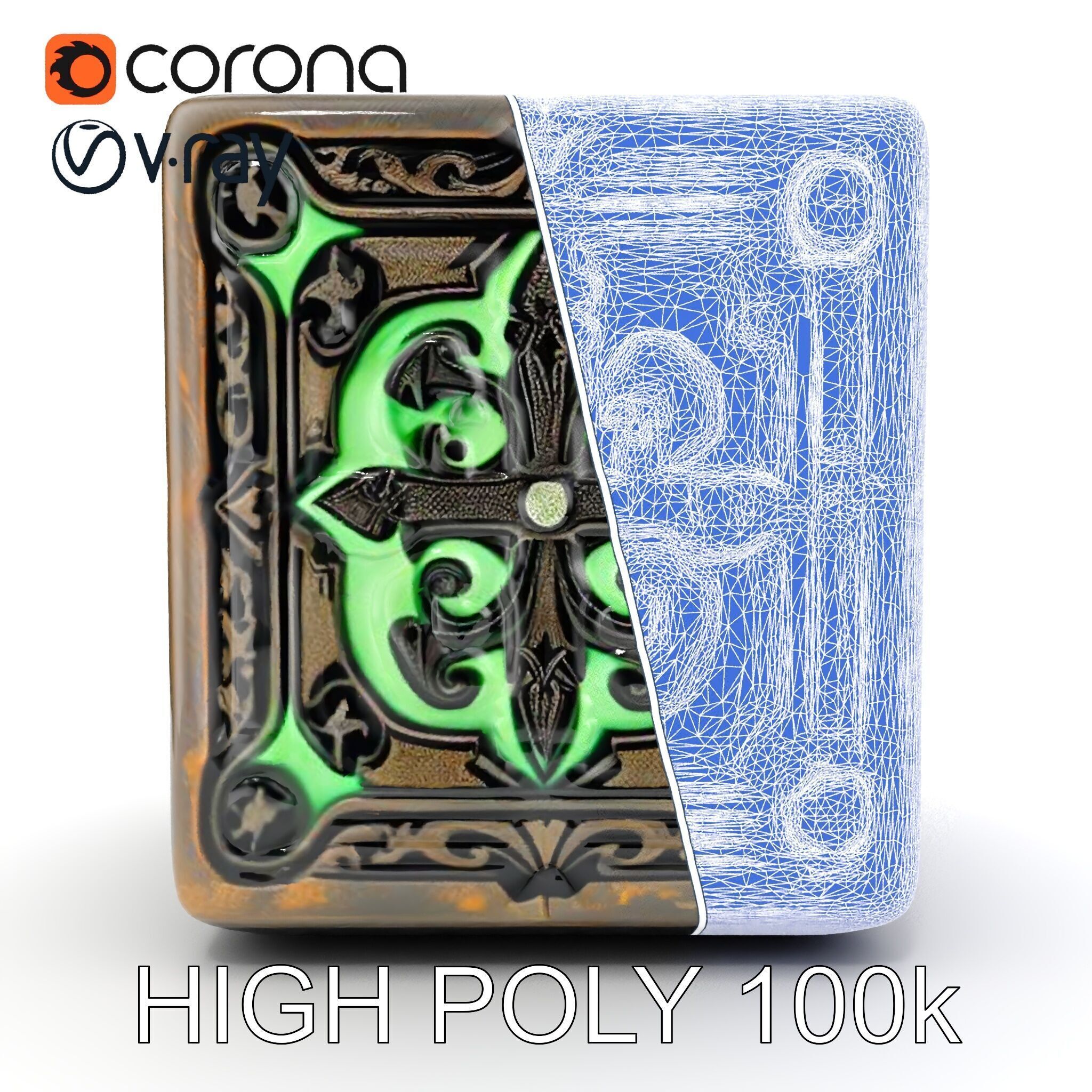 Intricate Gothic Cube Model Pack Low-poly 3D model_30