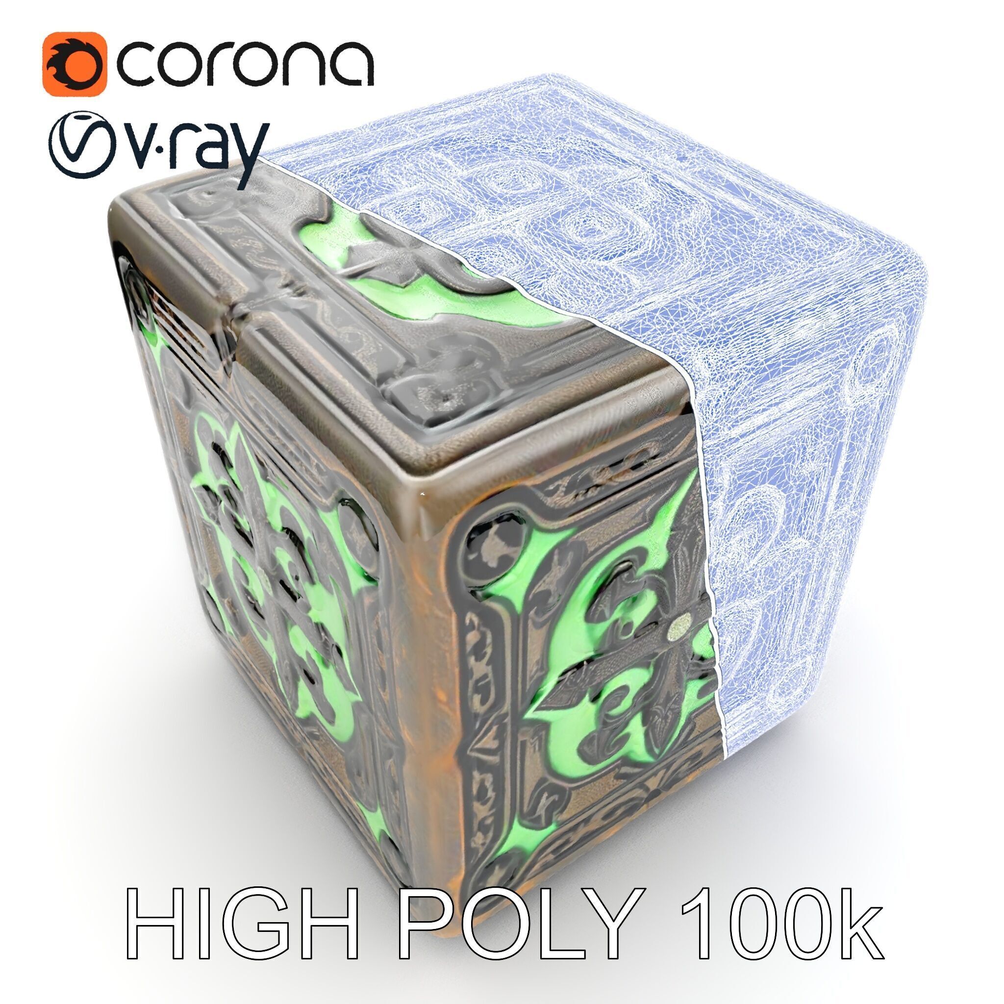 Intricate Gothic Cube Model Pack Low-poly 3D model_29