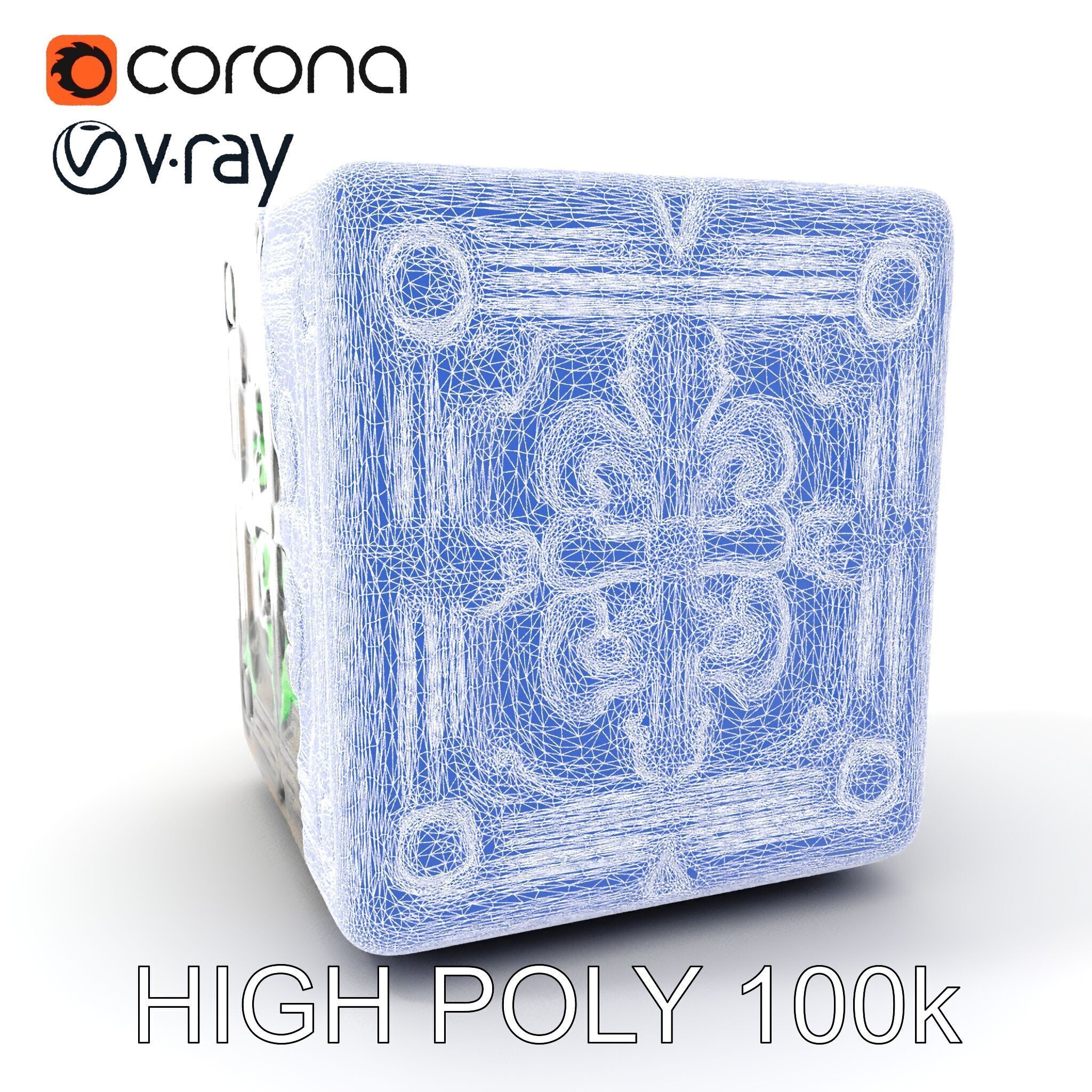 Intricate Gothic Cube Model Pack Low-poly 3D model_5