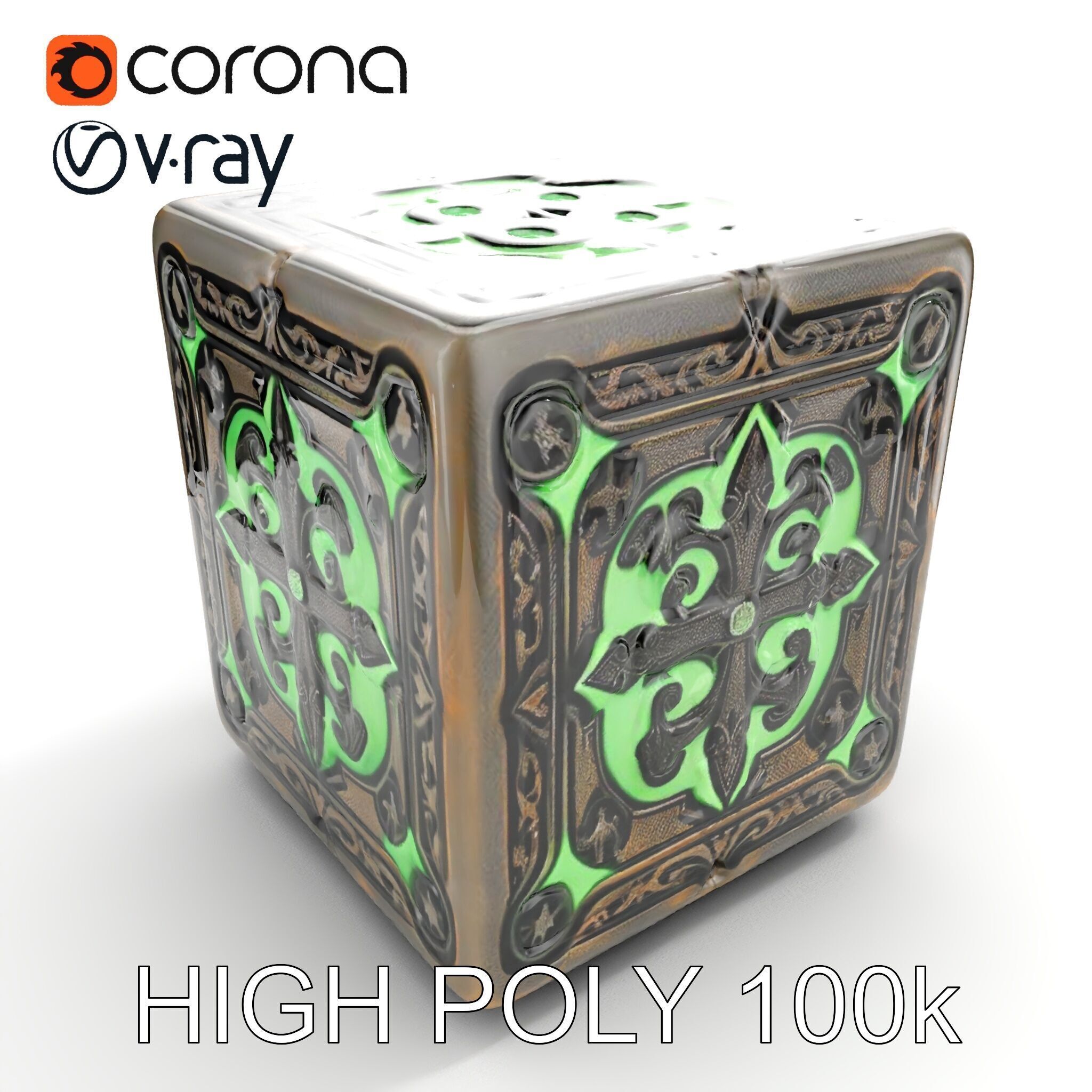Intricate Gothic Cube Model Pack Low-poly 3D model_7