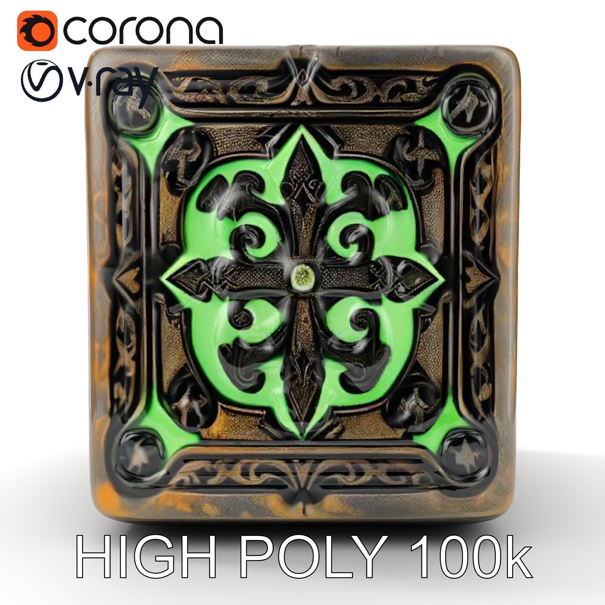 Intricate Gothic Cube Model Pack Low-poly 3D model_21