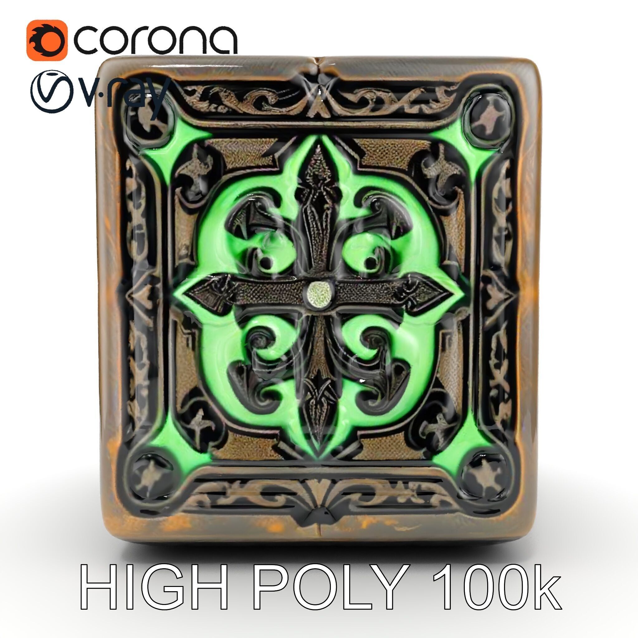Intricate Gothic Cube Model Pack Low-poly 3D model_23