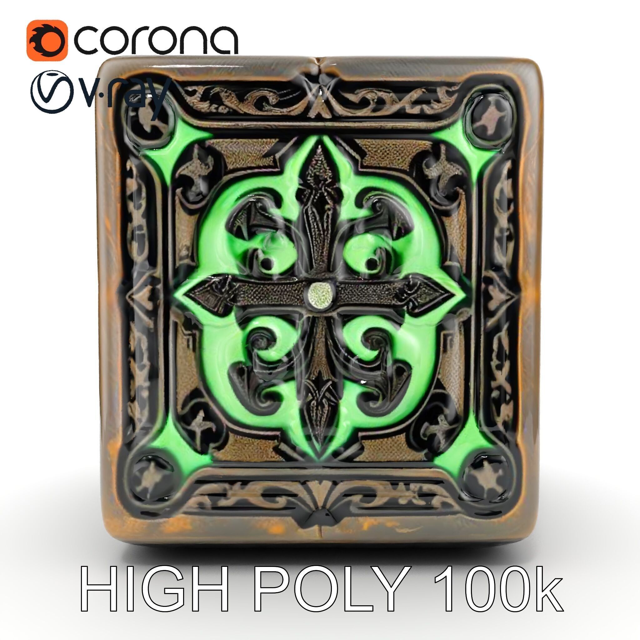 Intricate Gothic Cube Model Pack Low-poly 3D model_25