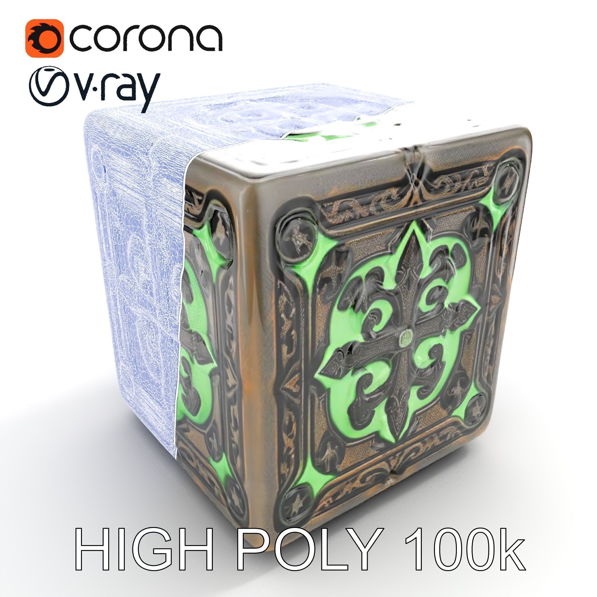 Intricate Gothic Cube Model Pack Low-poly 3D model_18