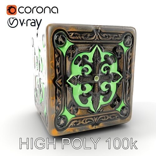 Intricate Gothic Cube Model Pack Low-poly 3D model