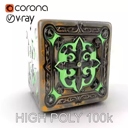 Intricate Gothic Cube Model Pack Low-poly 3D model