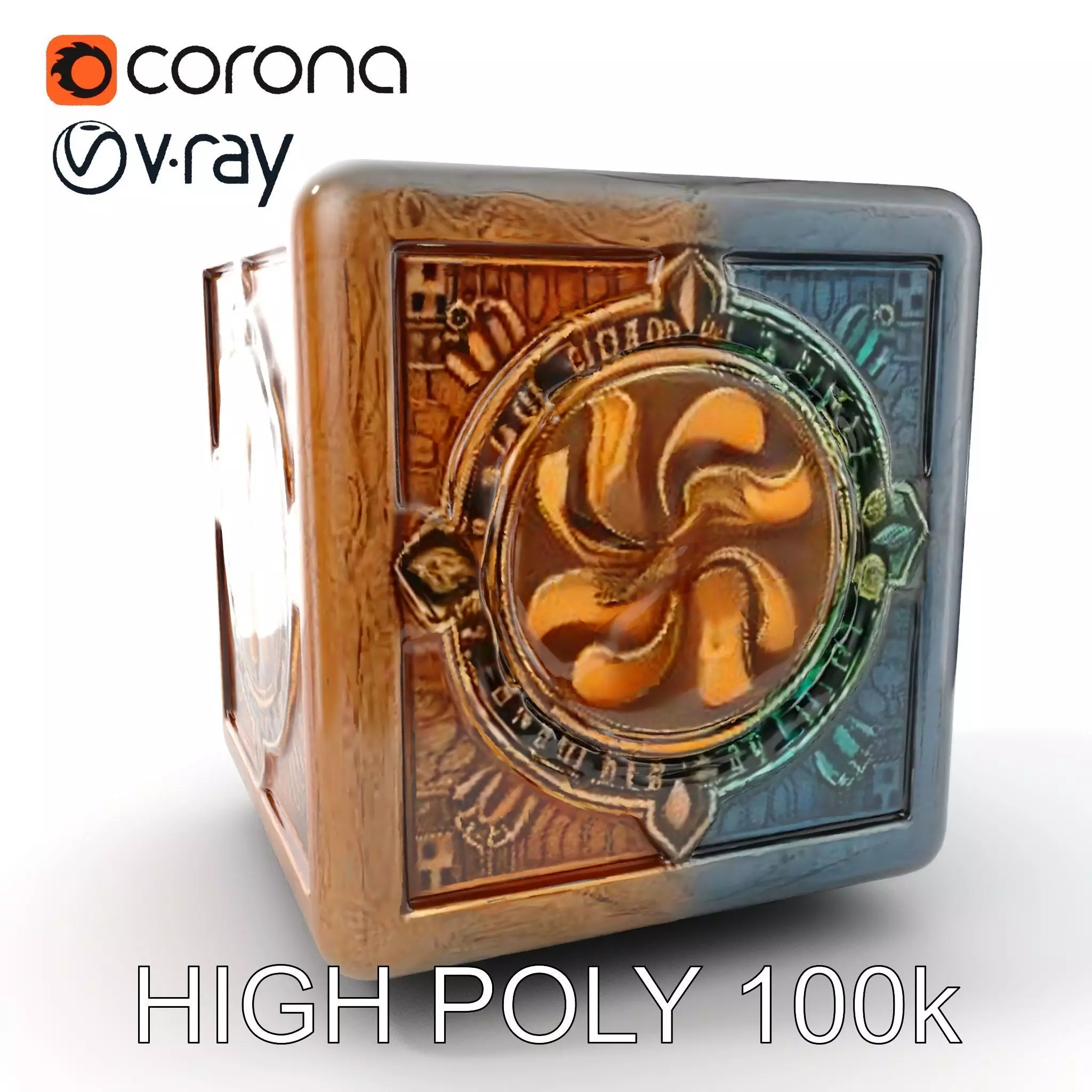 Mystical Artifact Cube model pack Low-poly 3D model_0