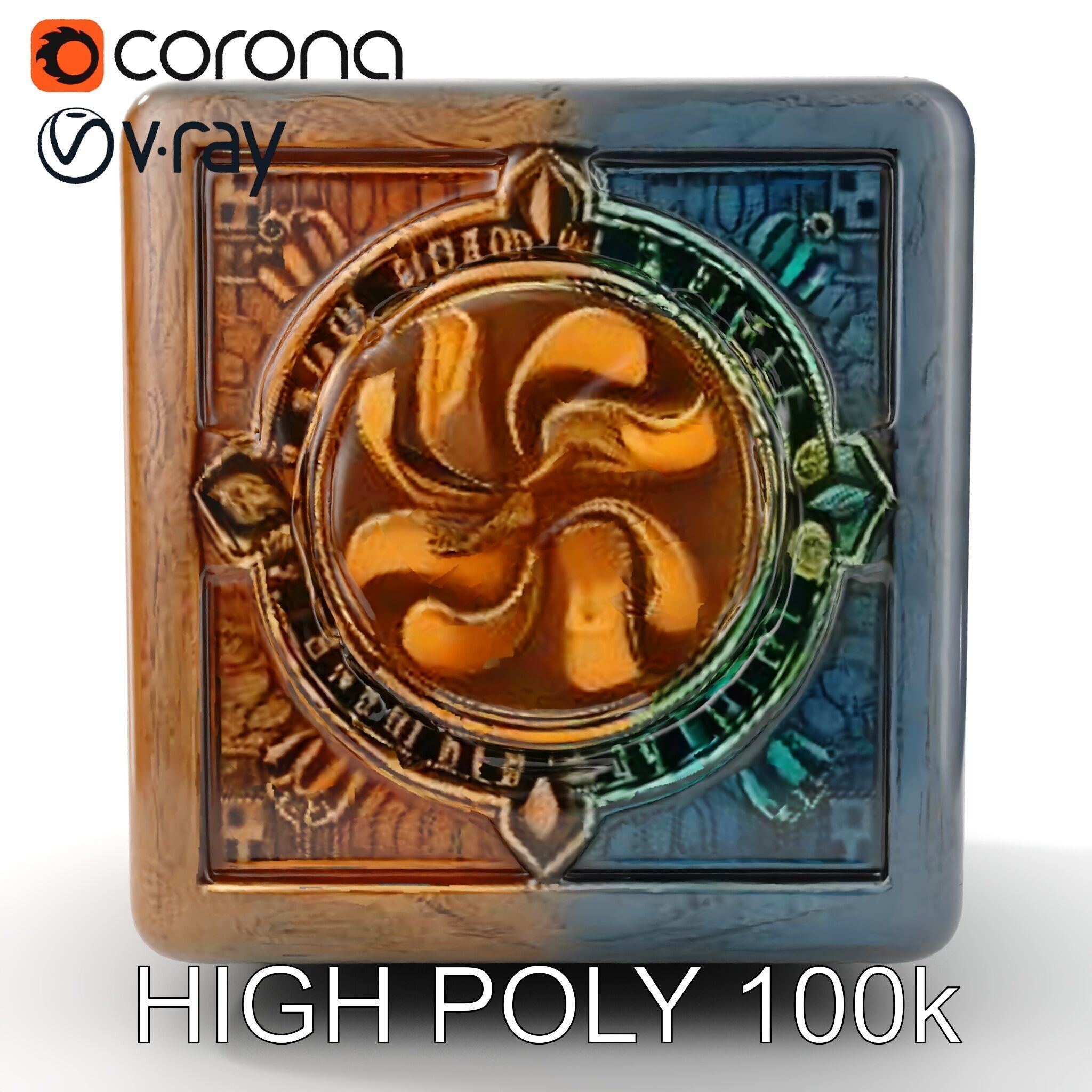 Mystical Artifact Cube model pack Low-poly 3D model_31