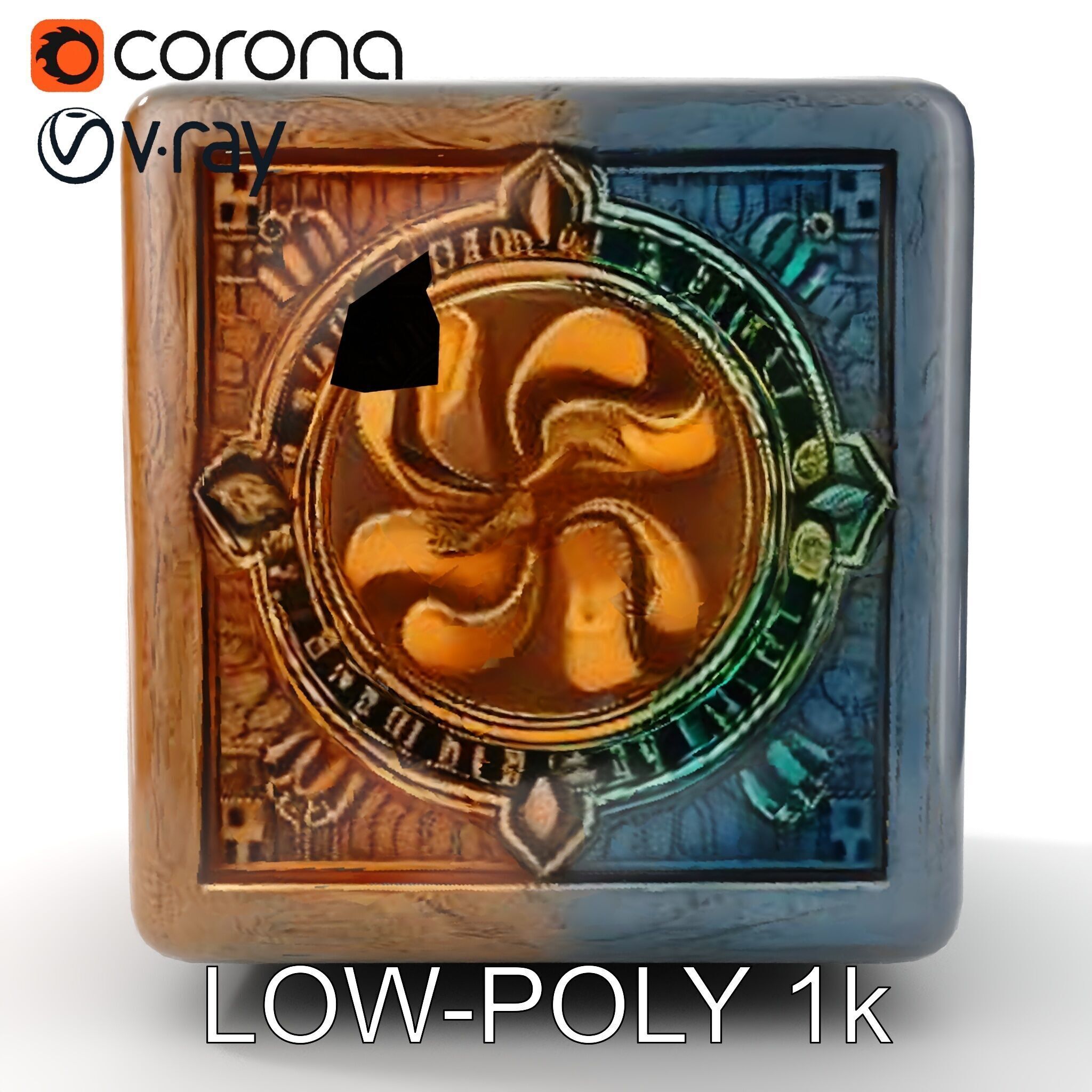 Mystical Artifact Cube model pack Low-poly 3D model_21