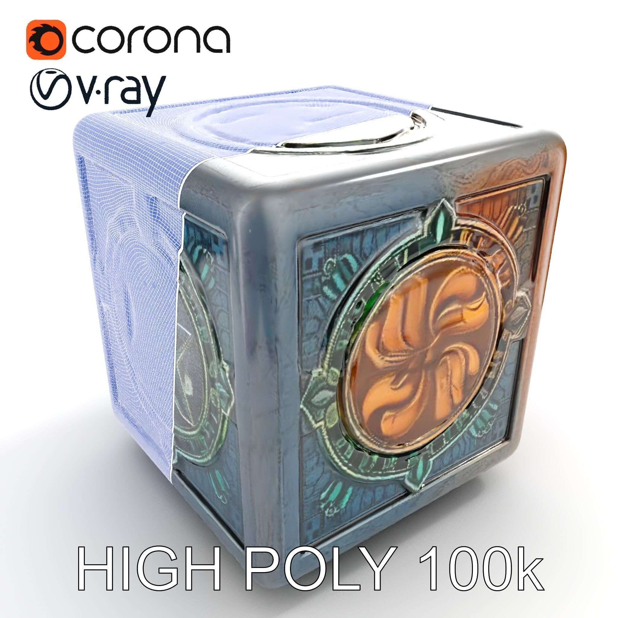Mystical Artifact Cube model pack Low-poly 3D model_16