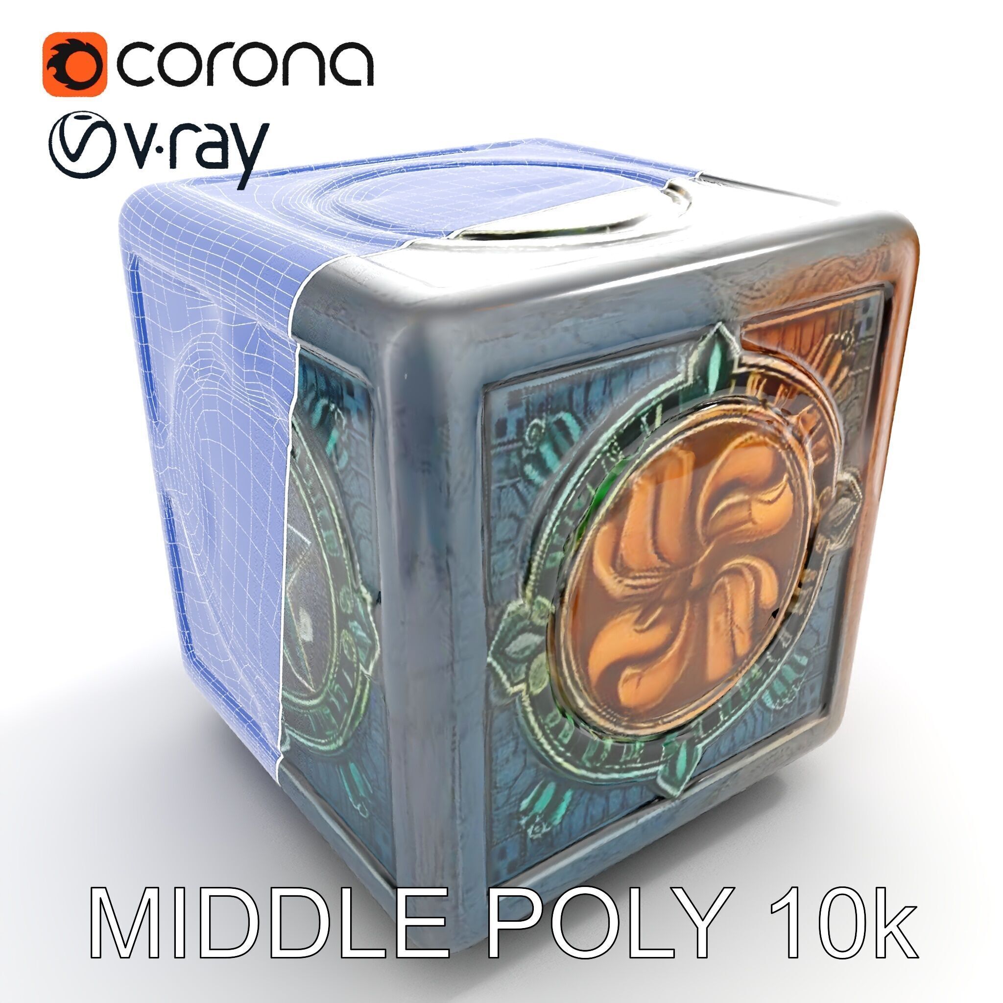 Mystical Artifact Cube model pack Low-poly 3D model_9