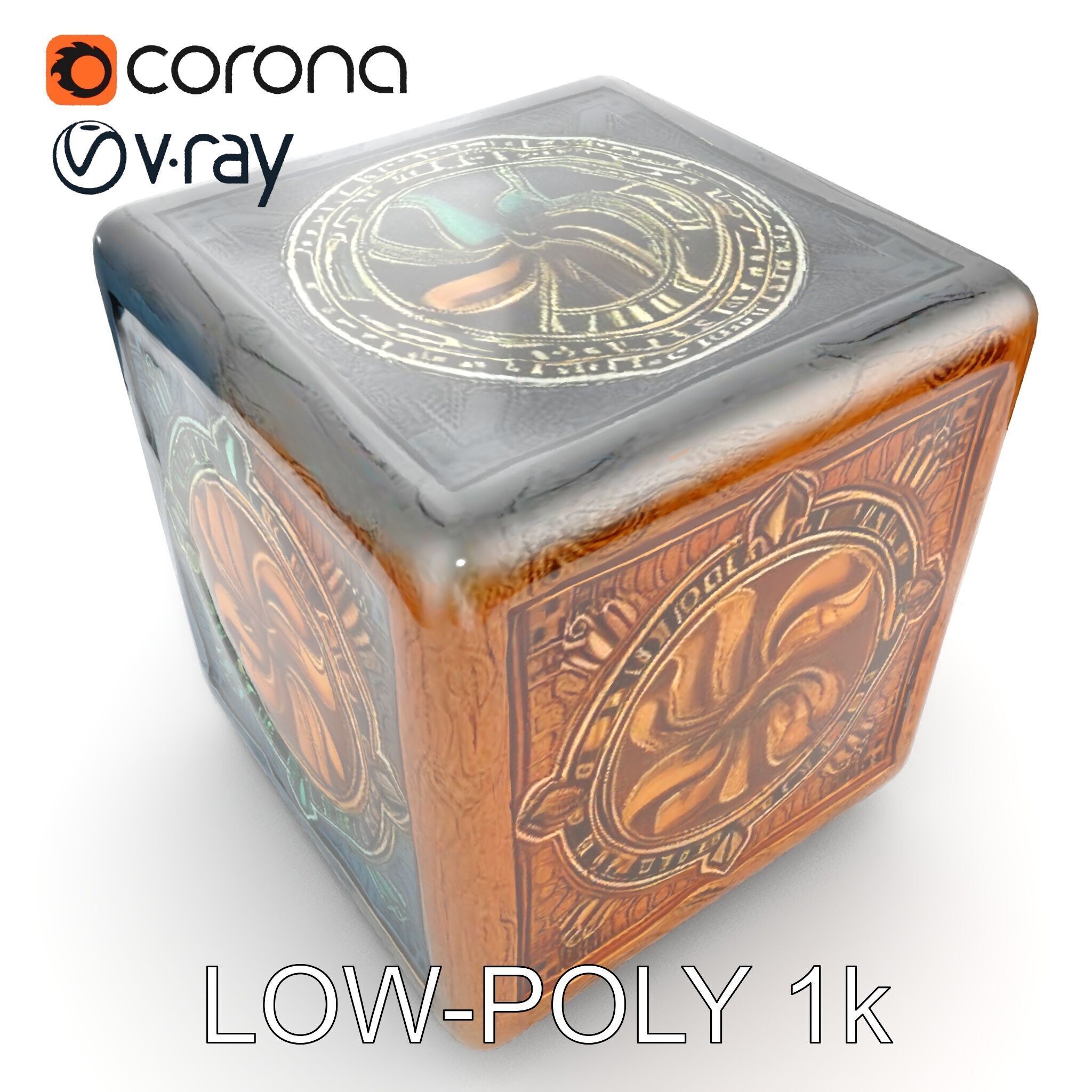 Mystical Artifact Cube model pack Low-poly 3D model_10