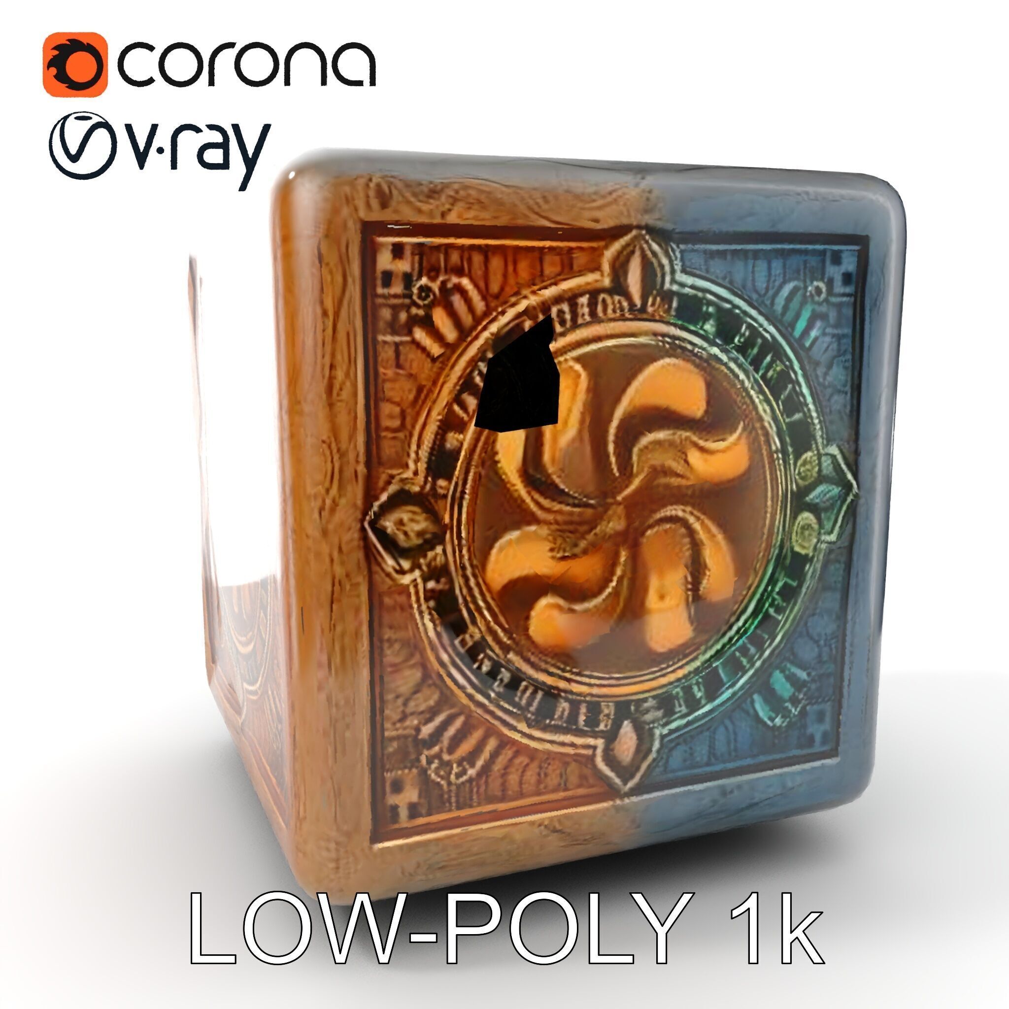 Mystical Artifact Cube model pack Low-poly 3D model_8