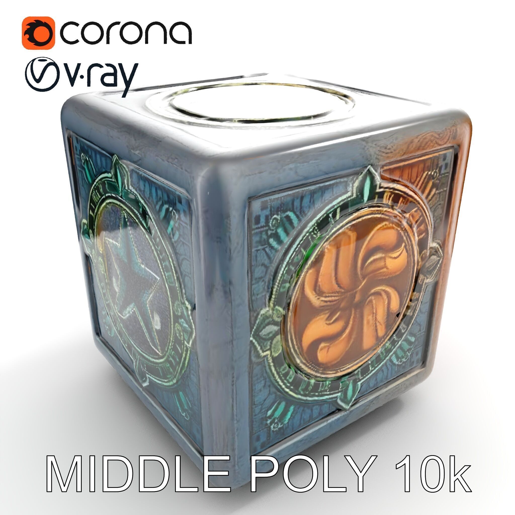 Mystical Artifact Cube model pack Low-poly 3D model_17