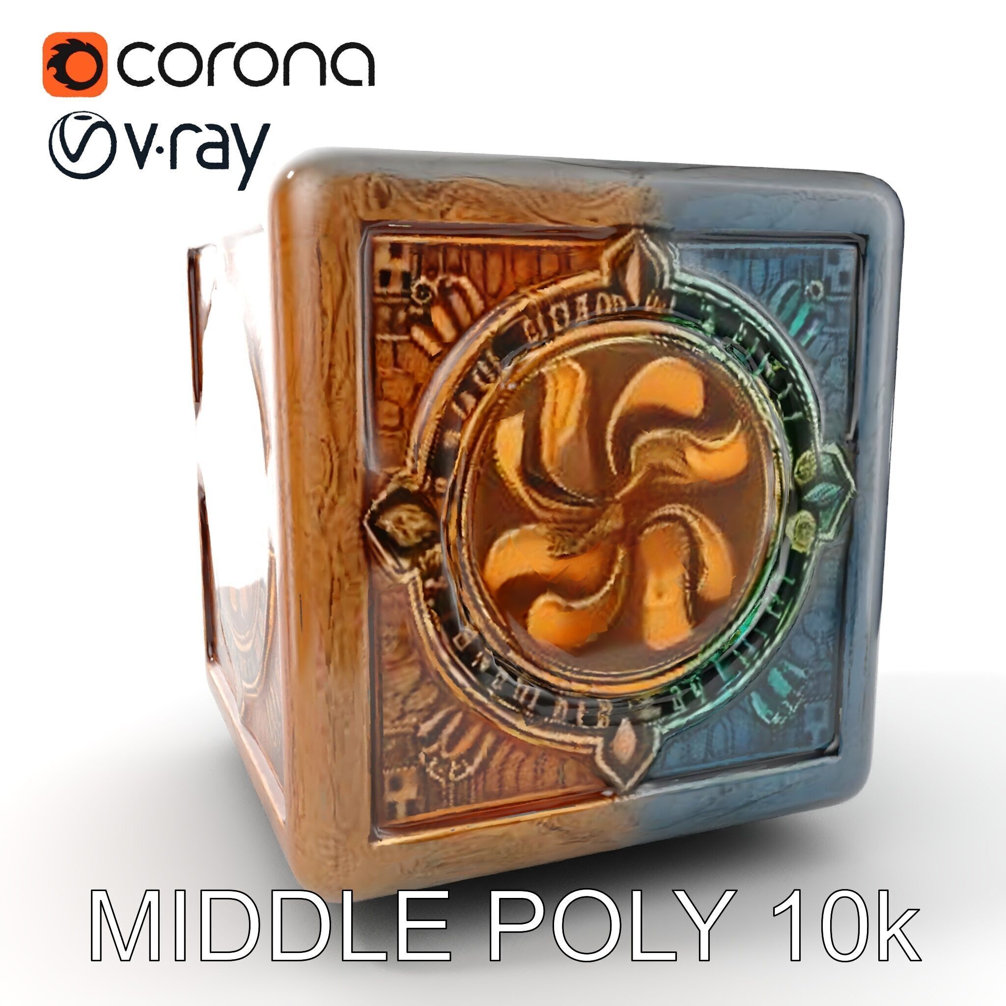 Mystical Artifact Cube model pack Low-poly 3D model_7