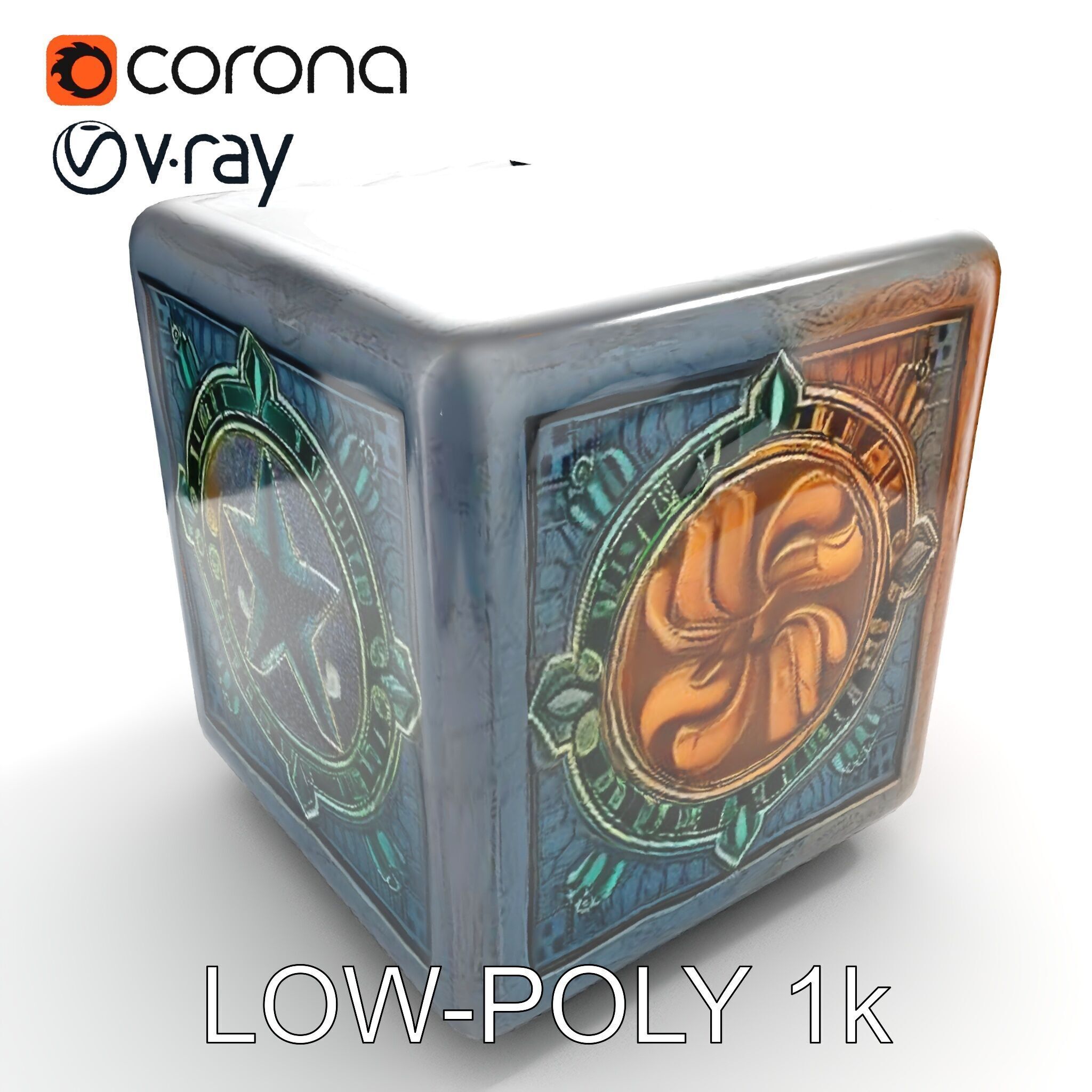 Mystical Artifact Cube model pack Low-poly 3D model_13