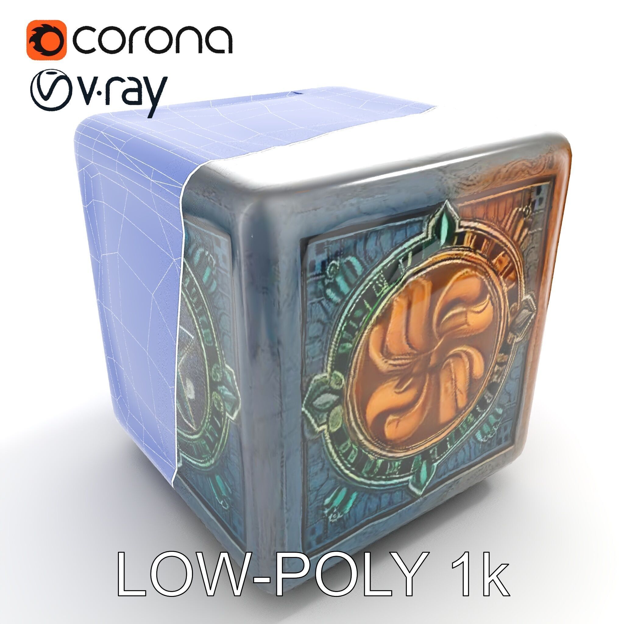 Mystical Artifact Cube model pack Low-poly 3D model_27