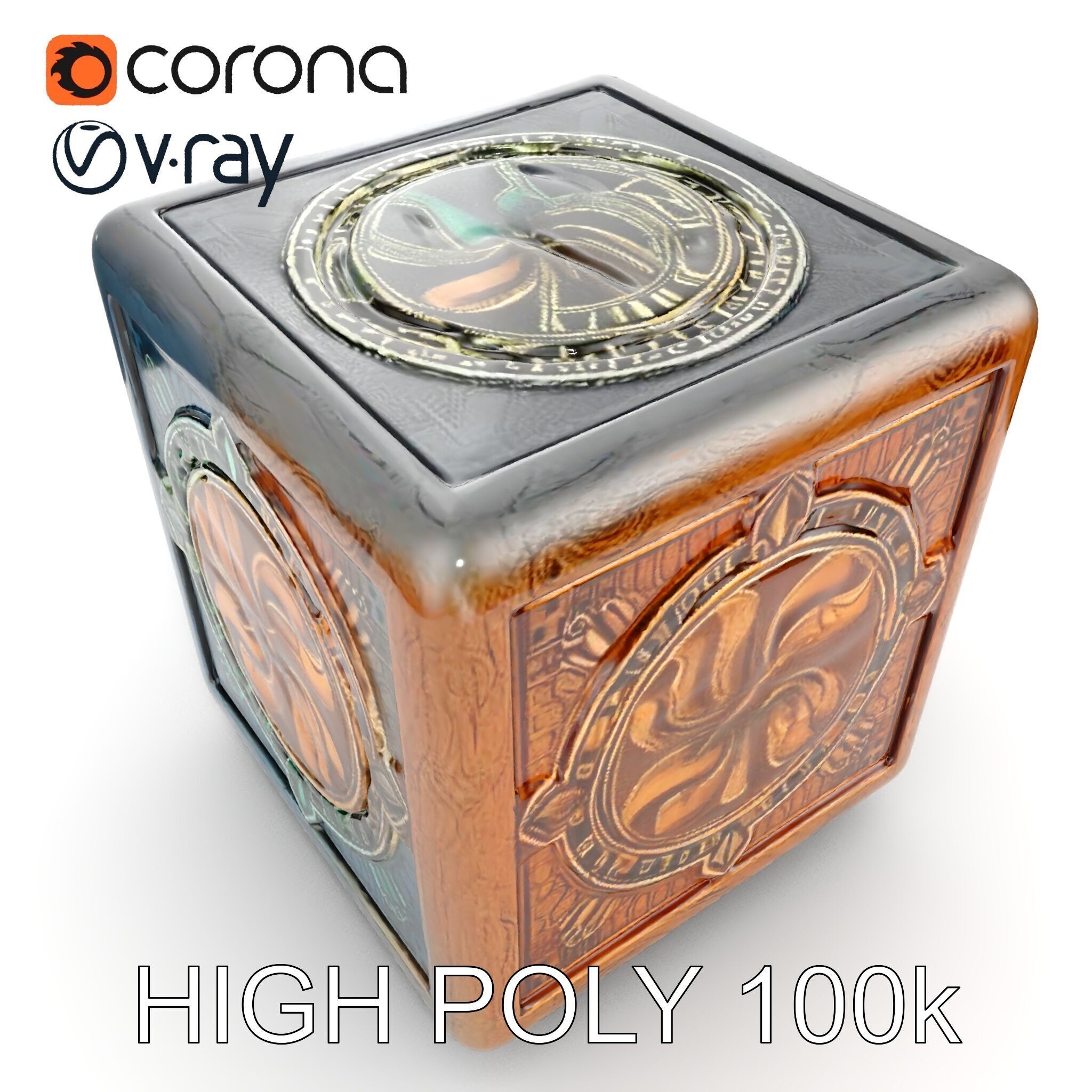 Mystical Artifact Cube model pack Low-poly 3D model_28