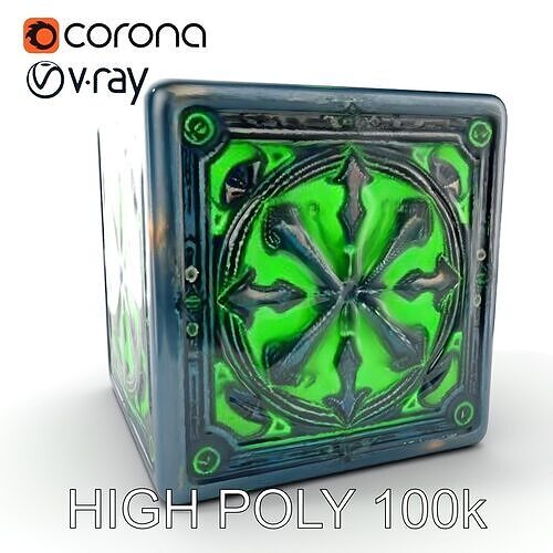 Fantasy Ornate Cube model pack for immersive environments Low-poly 3D model