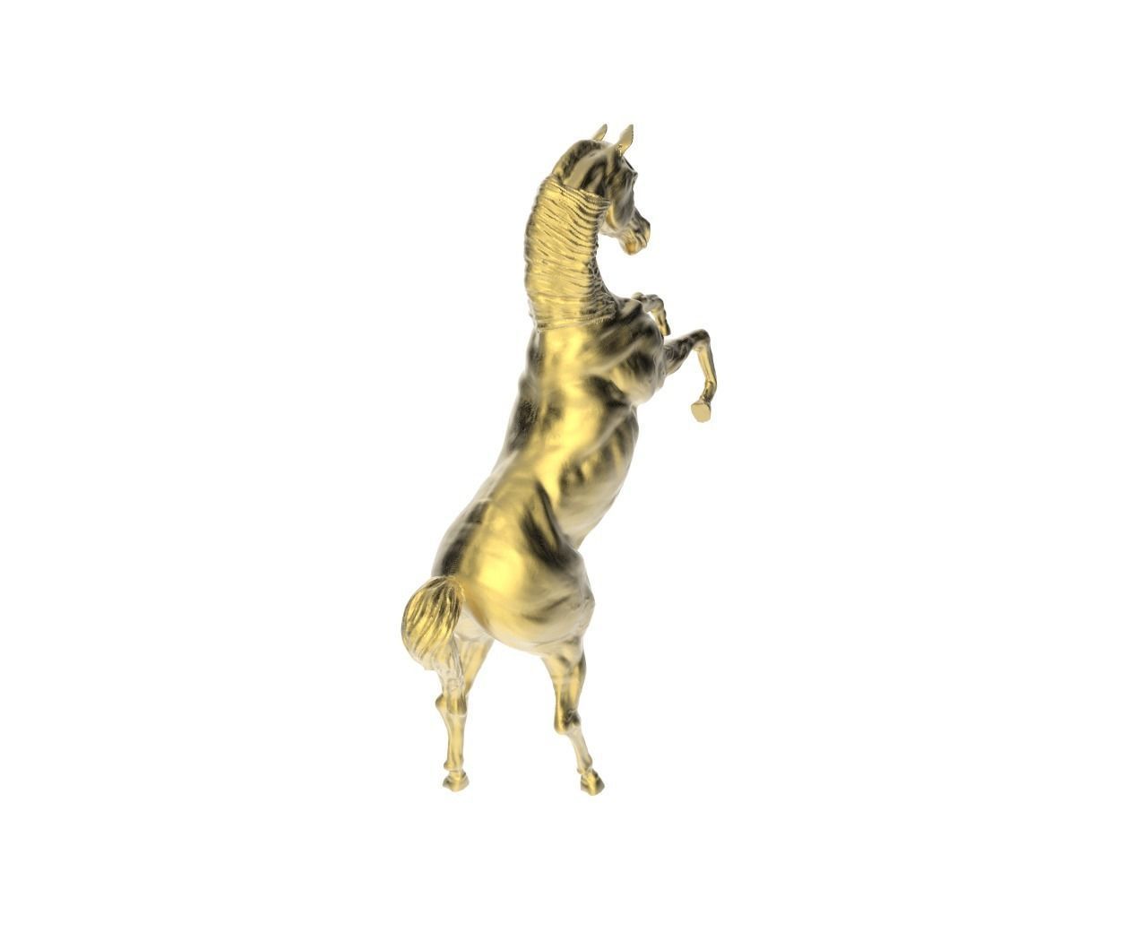 Arabic Horse in prancing position 3D print model_2