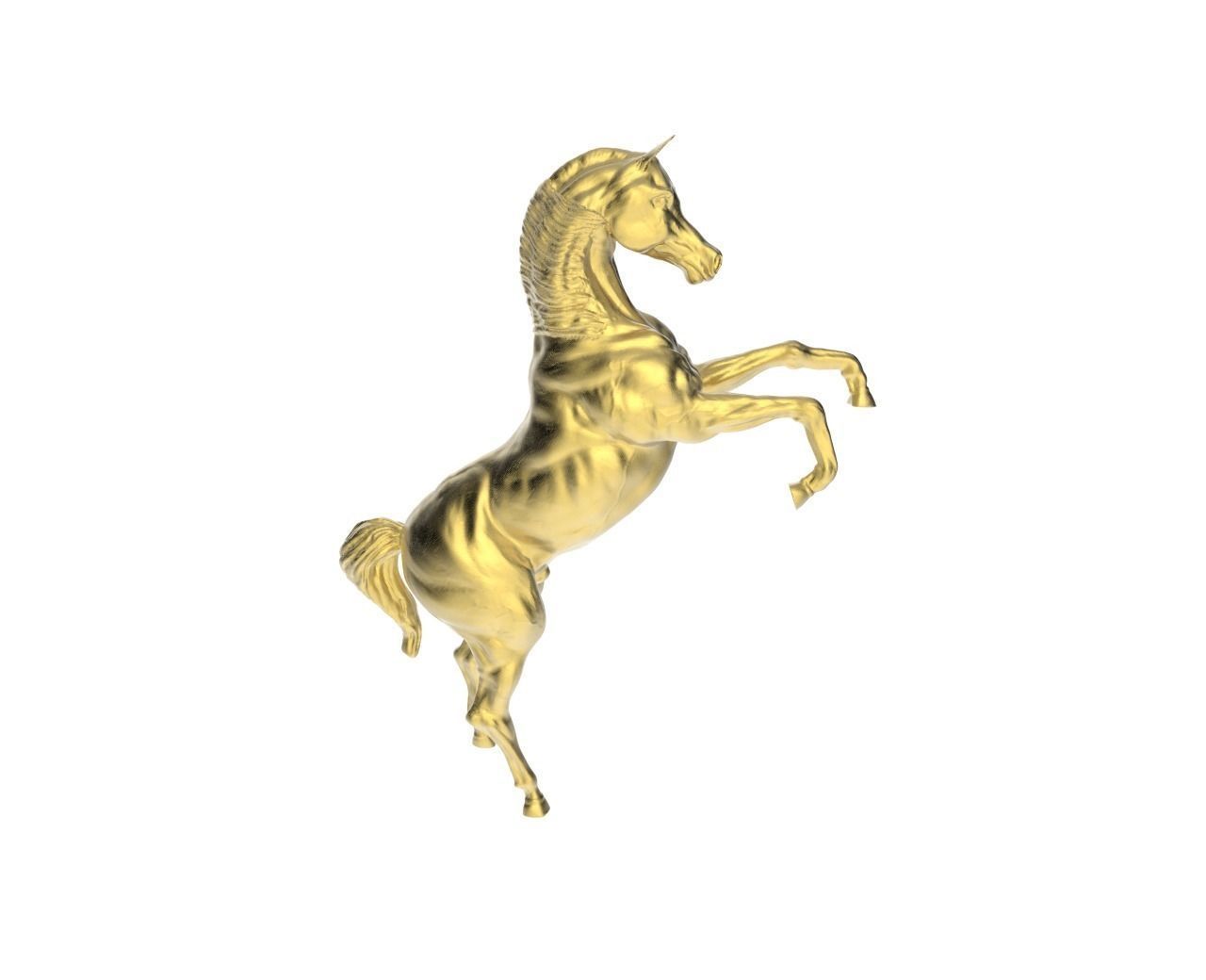 Arabic Horse in prancing position 3D print model_3