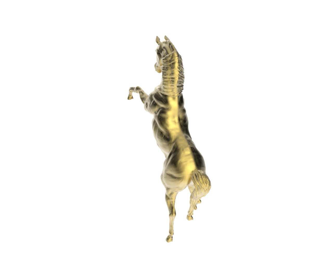 Arabic Horse in prancing position 3D print model_1