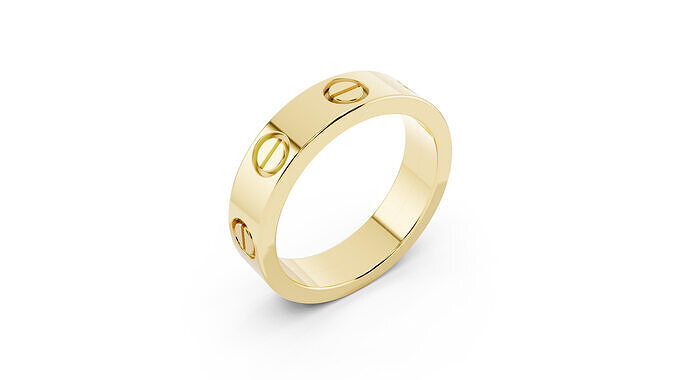 Simple Band Ring 3D Model with Circular Cutouts 3D print model