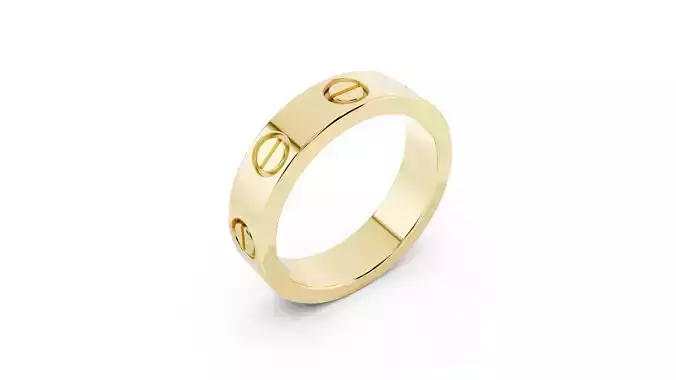 Simple Band Ring 3D Model with Circular Cutouts 3D print model
