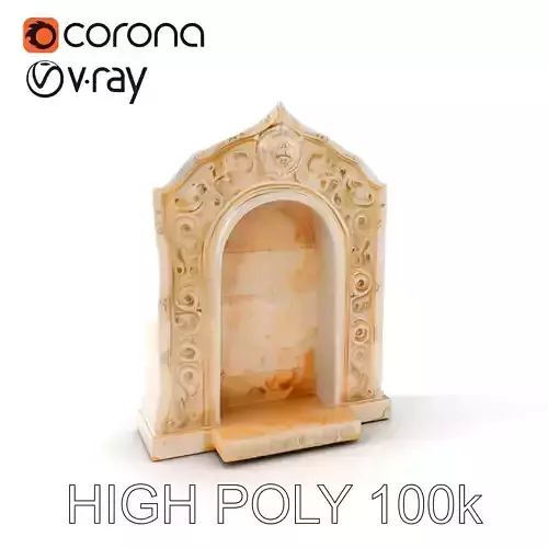 Ornate Niche Model Pack with Decorative Archway Low-poly 3D model