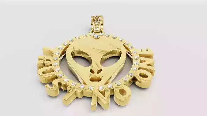 Ghost gold pendant  3D printable model       3D print model