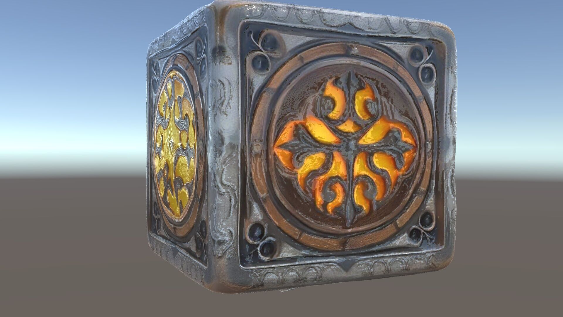 Ornamental Cube Decorative Model Pack Low-poly 3D model_35