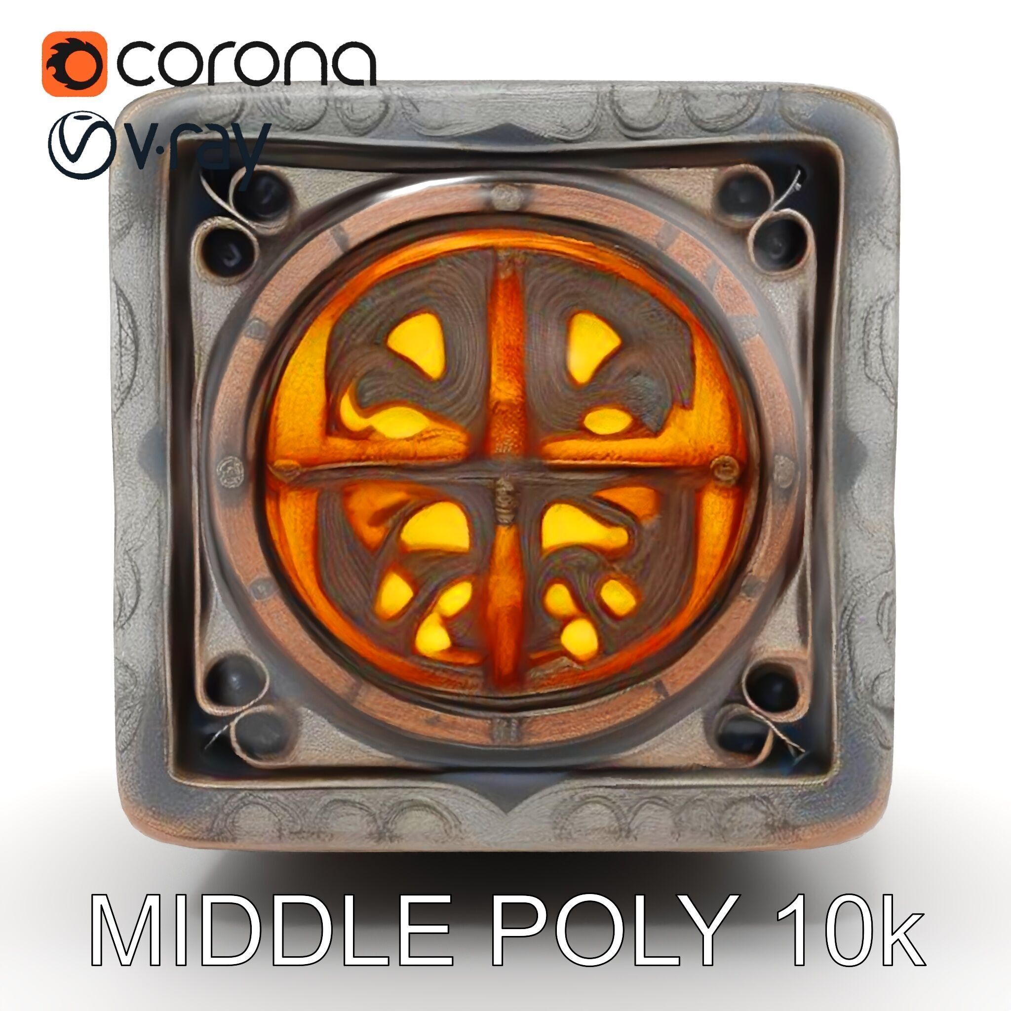 Ornamental Cube Decorative Model Pack Low-poly 3D model_20