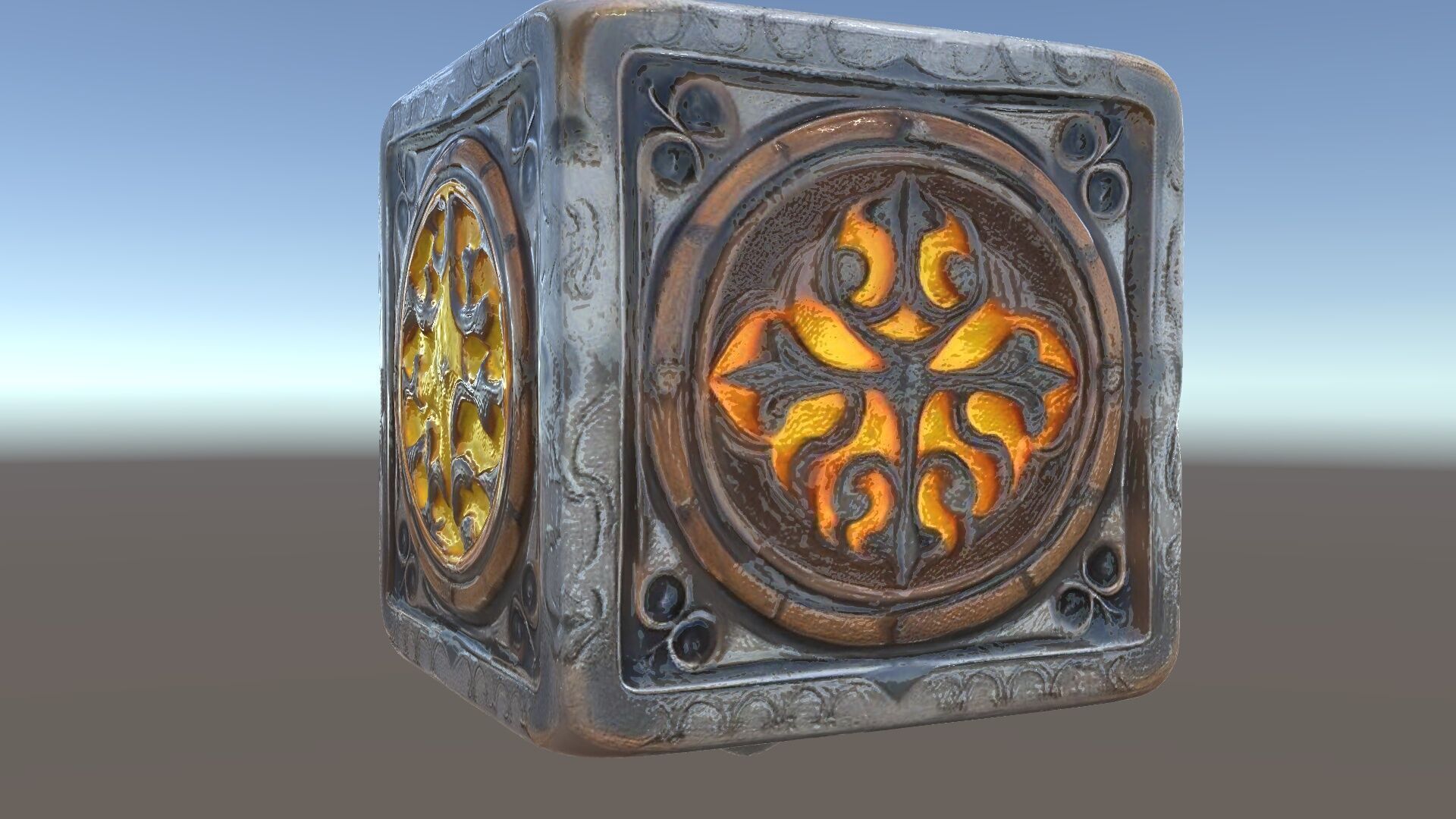 Ornamental Cube Decorative Model Pack Low-poly 3D model_34