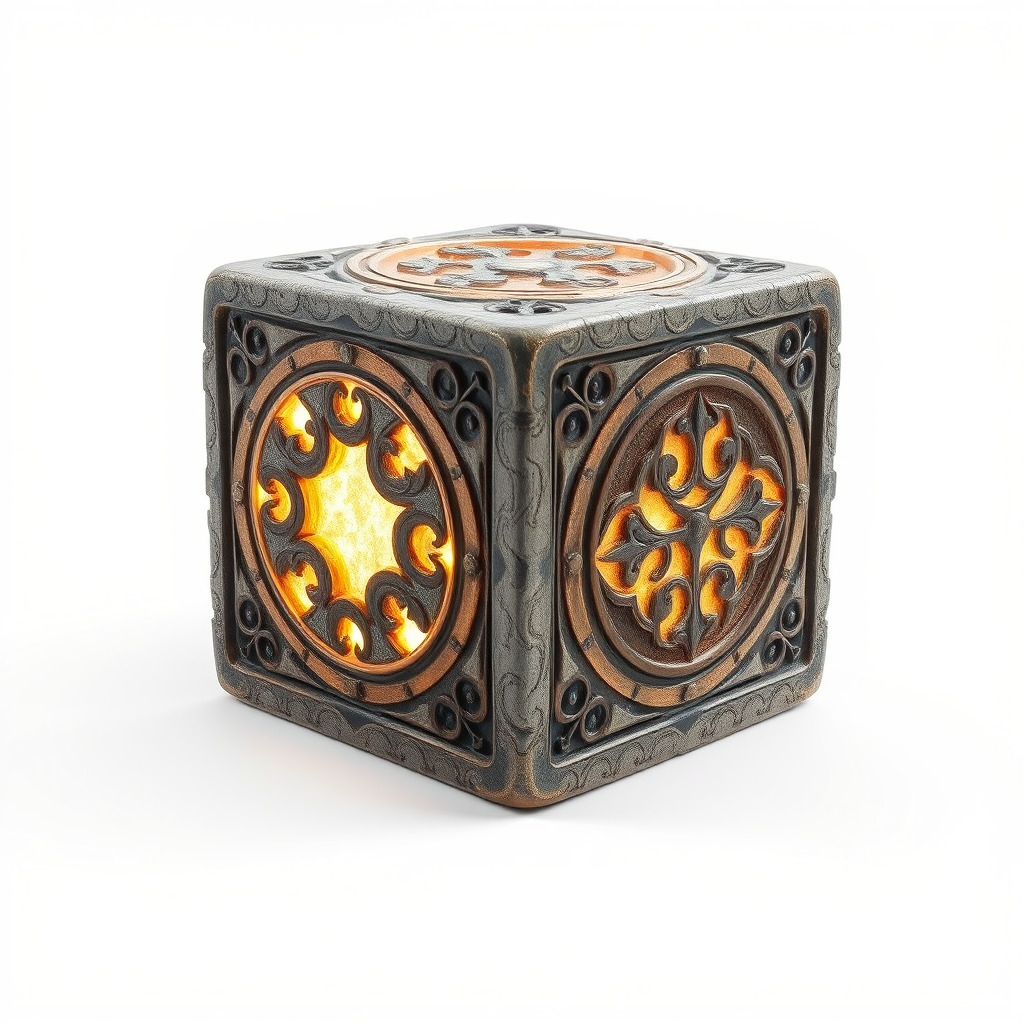 Ornamental Cube Decorative Model Pack Low-poly 3D model_3