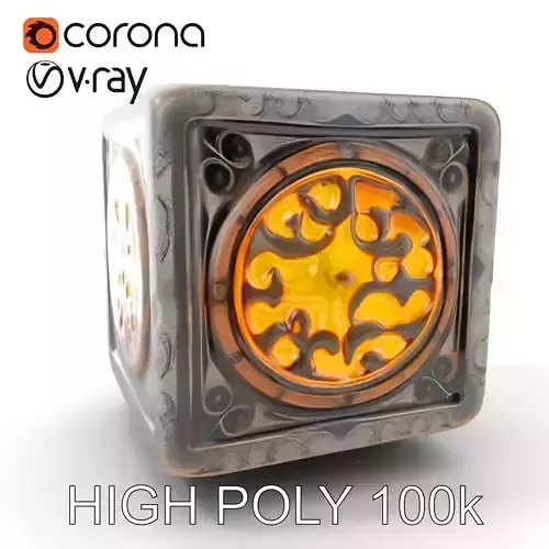 Ornamental Cube Decorative Model Pack Low-poly 3D model
