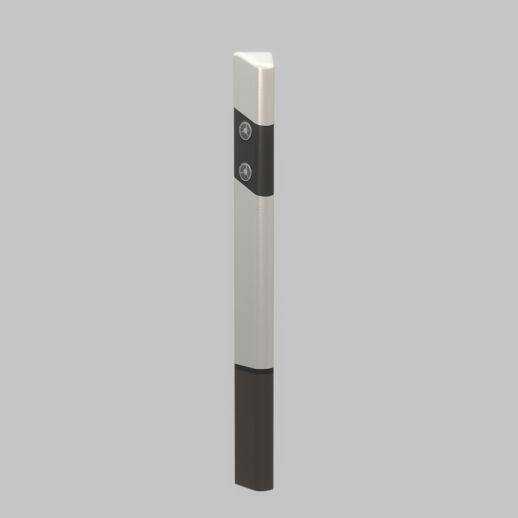 Delineator posts with white reflectors L Low-poly 3D model_46