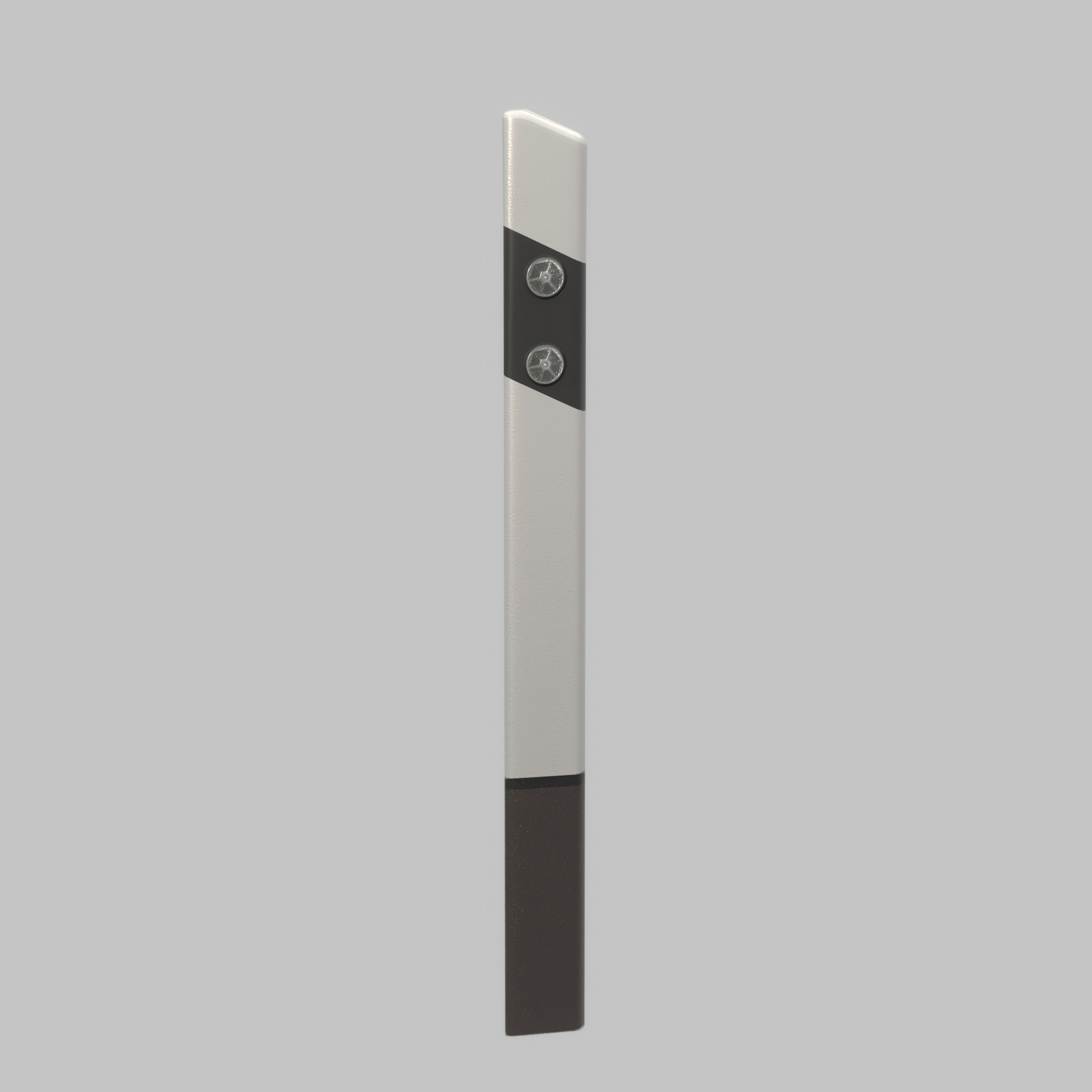 Delineator posts with white reflectors L Low-poly 3D model_37