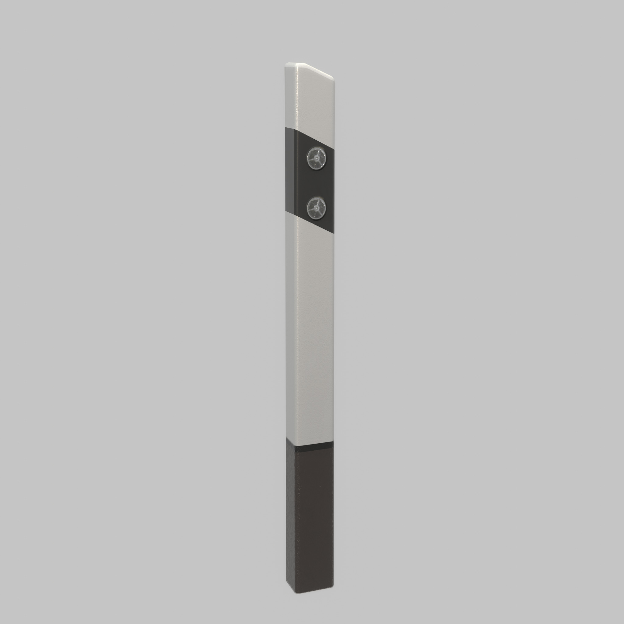 Delineator posts with white reflectors L Low-poly 3D model_35
