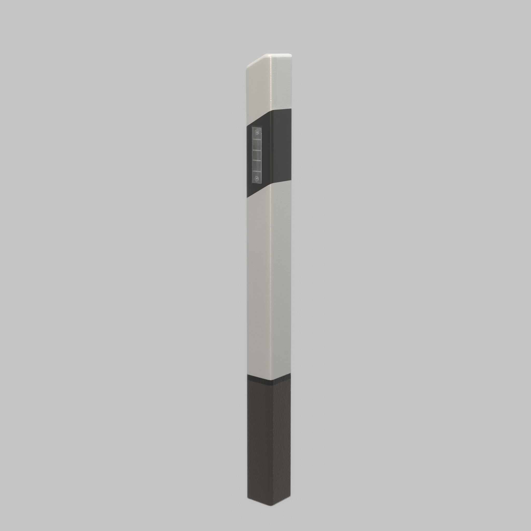 Delineator posts with white reflectors L Low-poly 3D model_65
